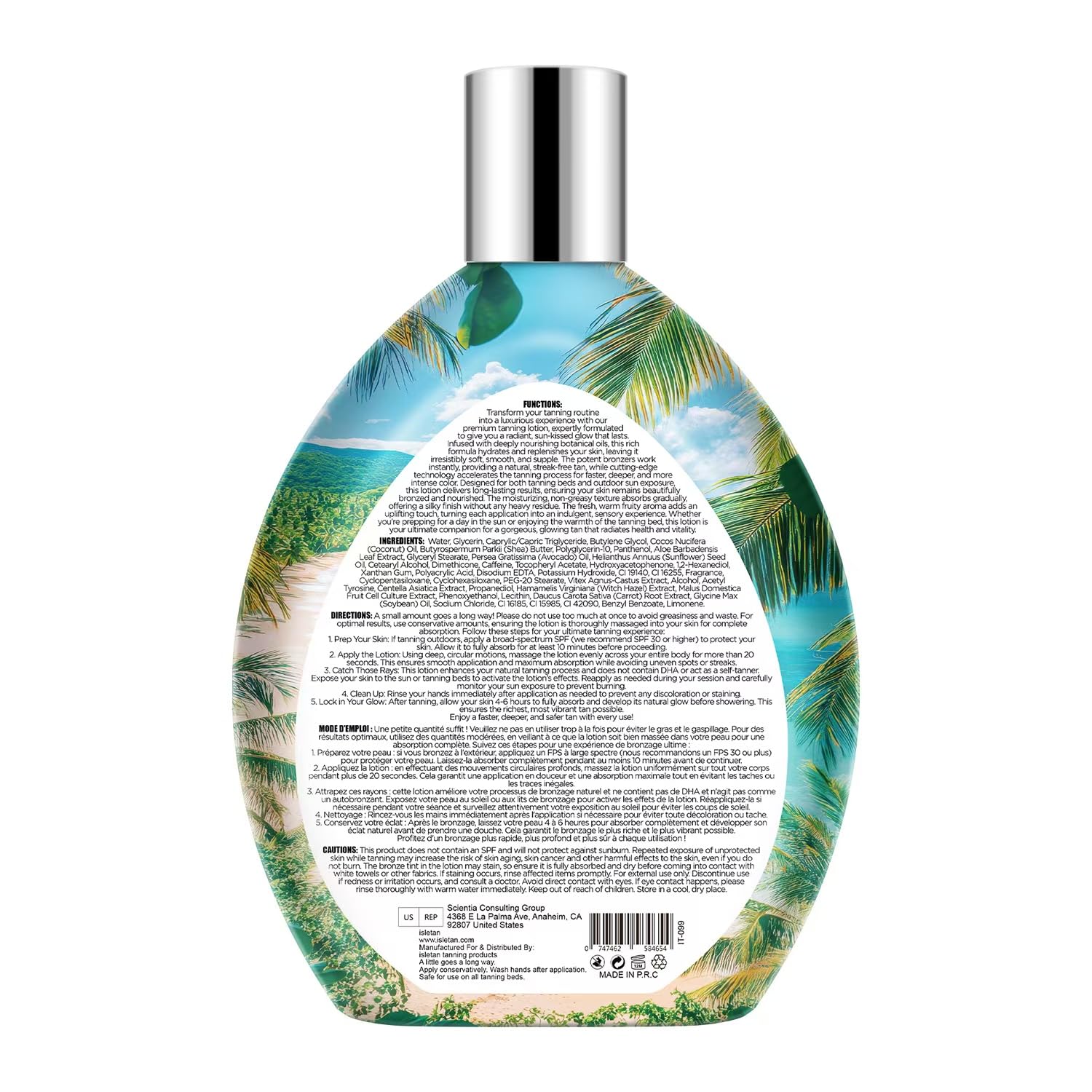 isletan Pineapple Dark Bronzing Tanning Lotion For Indoor Tanning Bed Lotion Accelerator, Outdoor Tanning Lotion With Bronzer To Get Dark Fast For Tattoo, 13.5fl.oz - Image 7