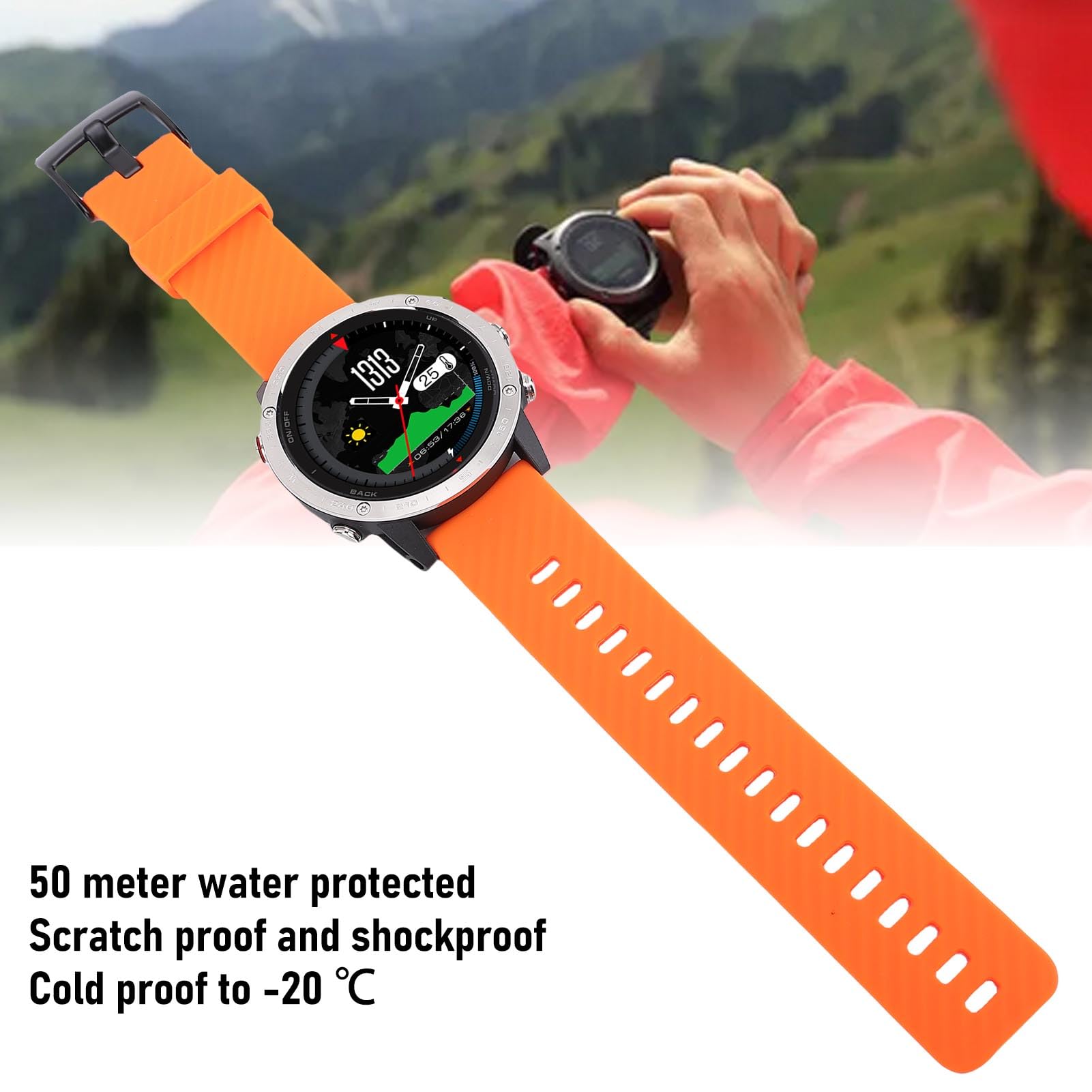 VGEBY Batería de Duración Extendida de 320 Mah, Visualización de Datos de Buceo Precisa, Reloj Inteligente Deportivo de Comodidad y Durabilidad, con Función de Notificación, para Nadar, Bucear