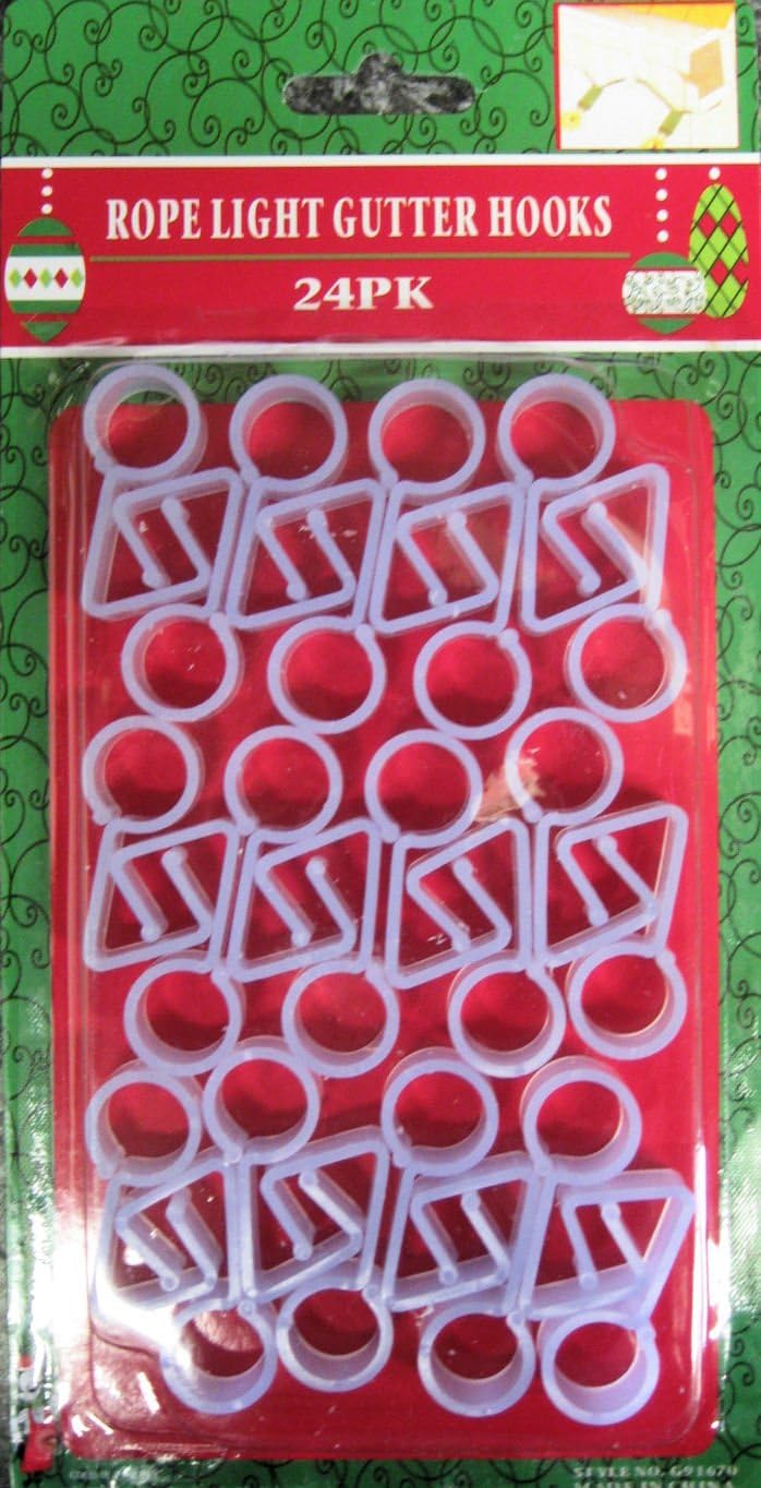 24 Pack Rope Light Gutter Hooks Home & Kitchen