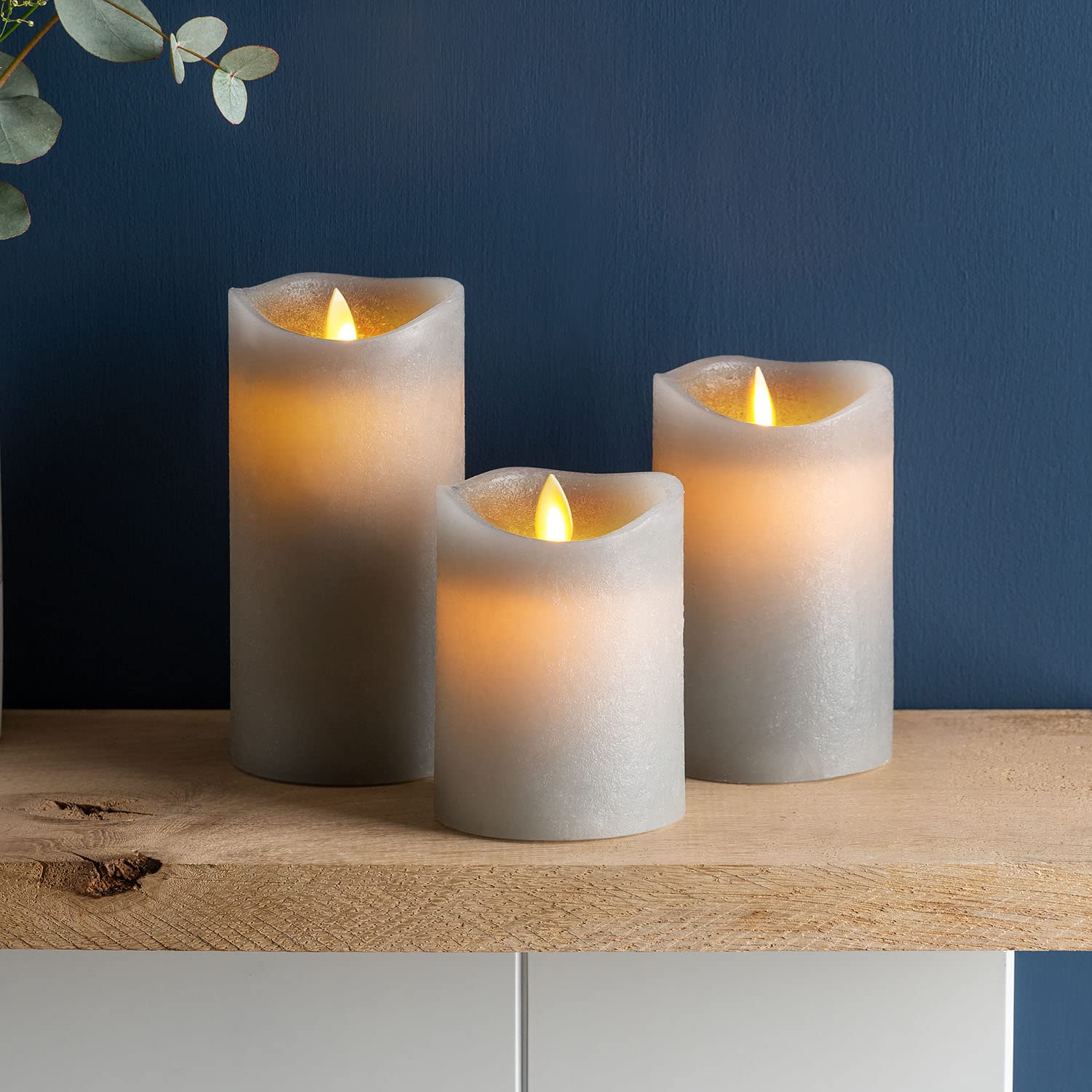 Buy Christow LED Candles, Flickering Flameless Battery Pillar Lights