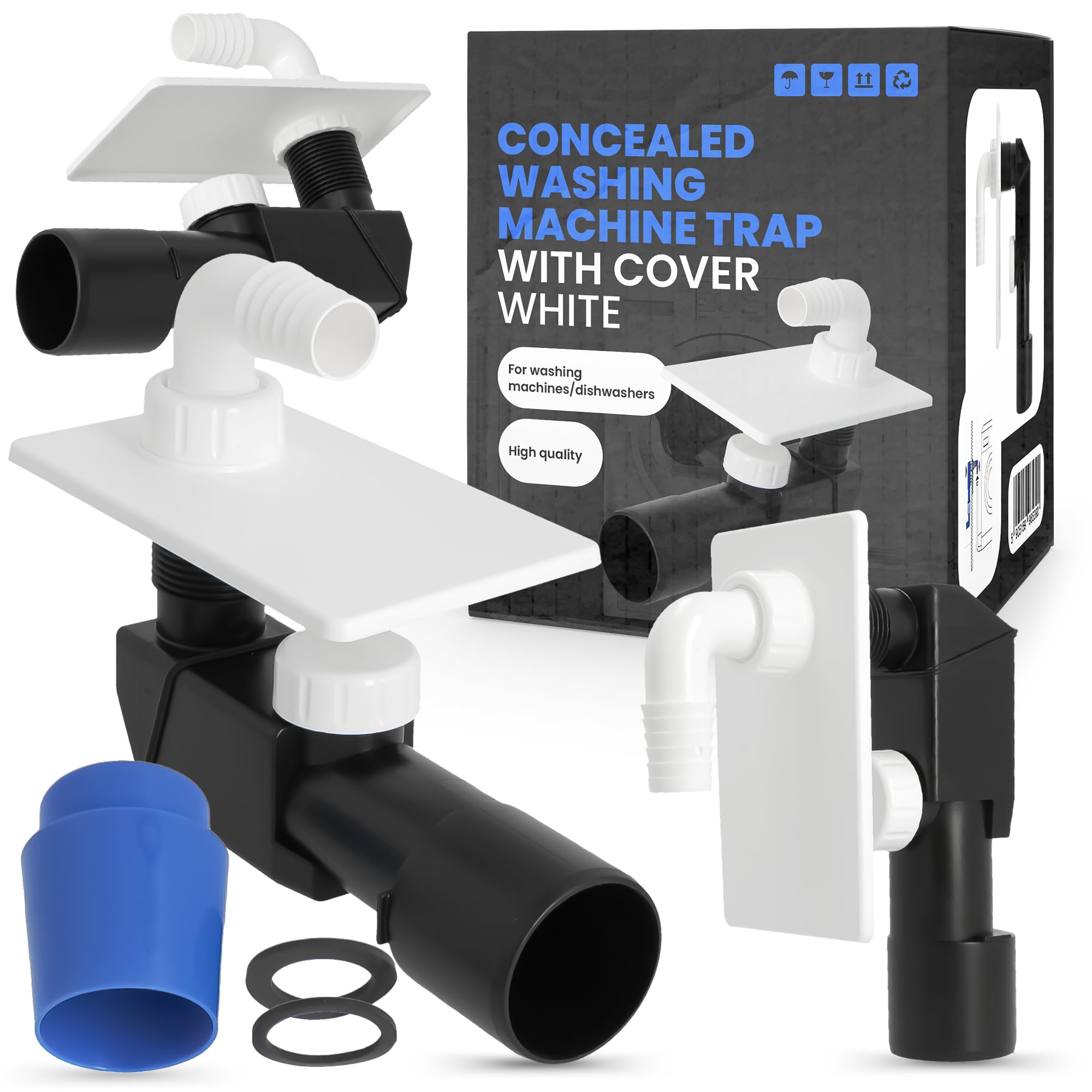 Alcaplast APS6 Dispositivi Sifone Da Incasso Connettore Per Acque Reflue Lavatrice Lavastoviglie Asciugatrice A Pompa Di Calore 1049408120 - Foto 4