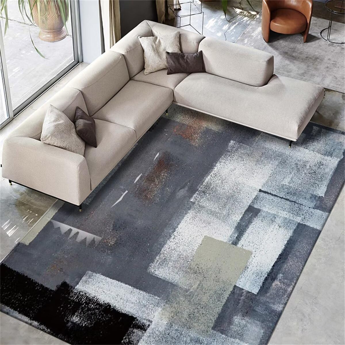 Tapis XXL lavable et facile d entretien doux pour le confort du canapé
