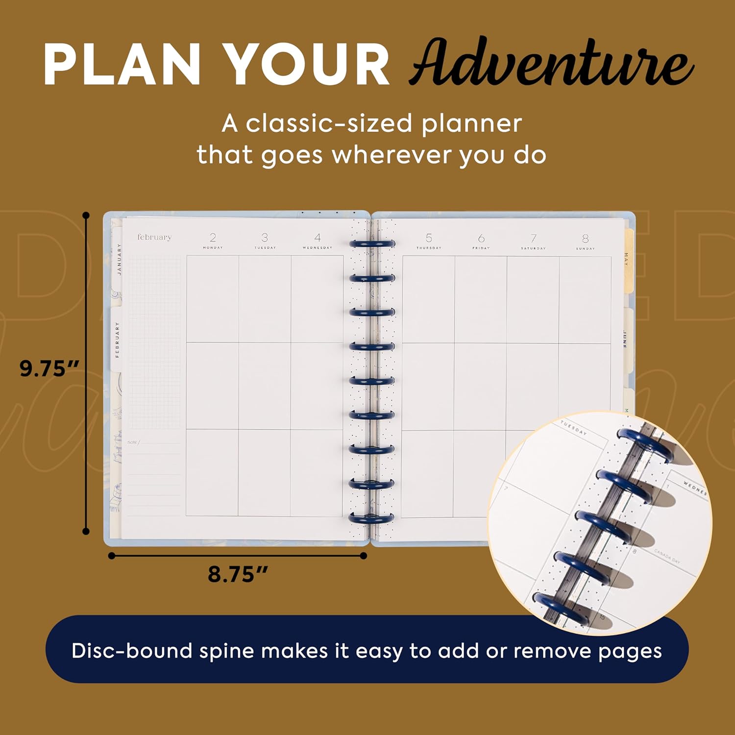 Happy Planner Harry Potter Disc-Bound 12-Month January–December 2026 Planner, Classic Size, Vertical Layout, Ravenclaw Magic