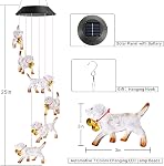 Solar Wind Chime, Solar Dog Color Changing Wind Chimes, LED Decorative Mobile, Waterproof Outdoor Decorative Lights for Garden, Patio, Party, Yard, Window