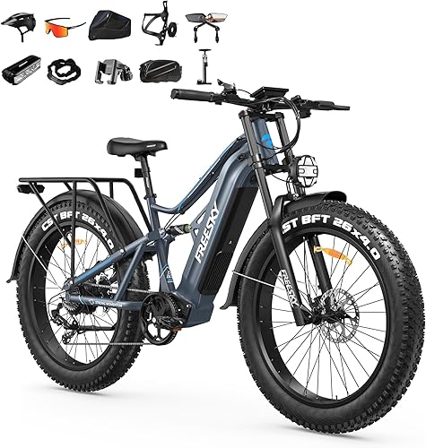 Vista 18 de FREESKY Bicicleta eléctrica BAFANG de 2500 W para adultos, 48 V 30 Ah Samsung Cells batería extraíble Ebike 120 millas, 38+MPH, 26 pulgadas Fat Tire