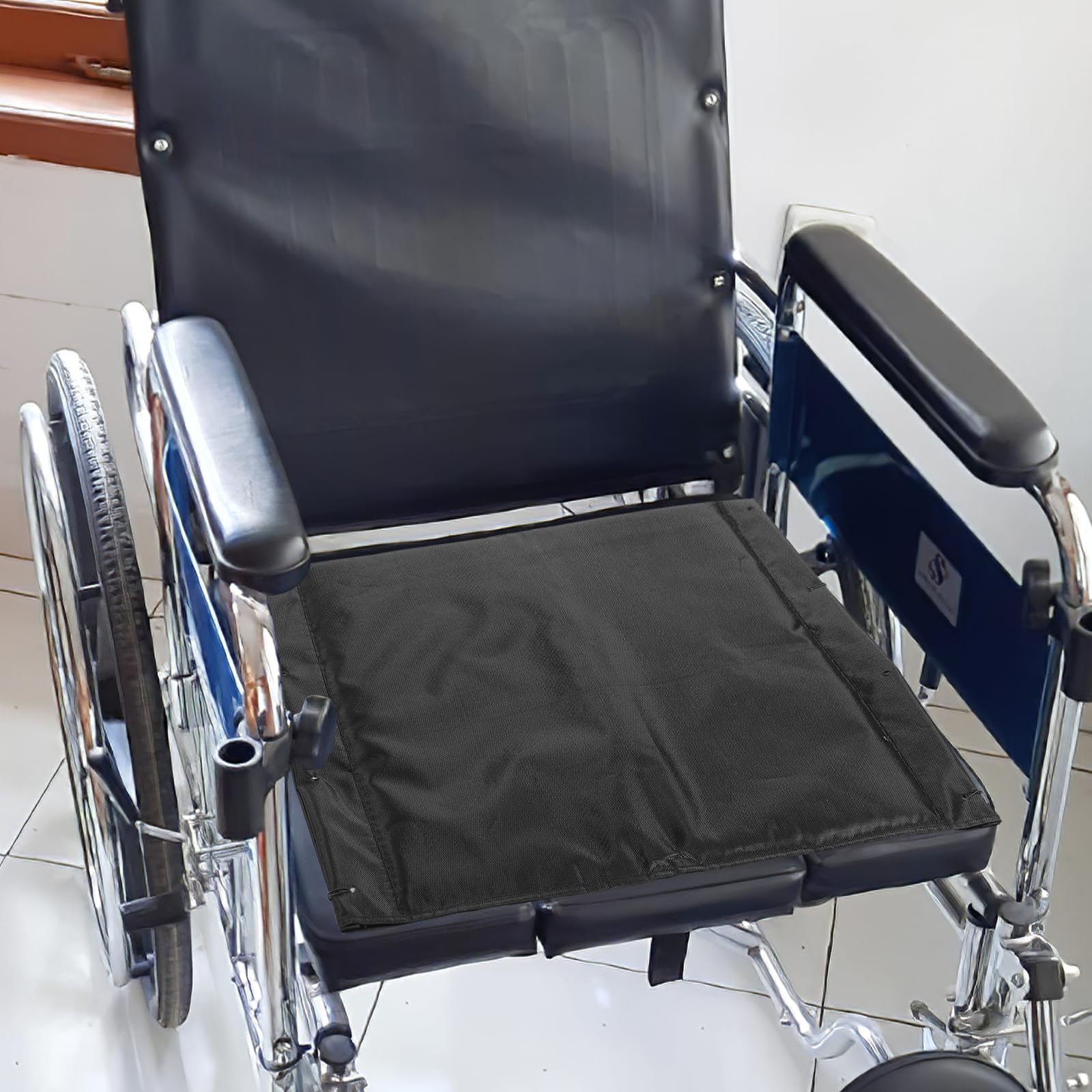Healeved Cojín para Silla De Ruedas Transpirable De Espuma con Cubierta De Oxford Resistente 18X16 Pulgadas Almohadilla De Asiento Cómoda para Uso Diario Y Movilidad