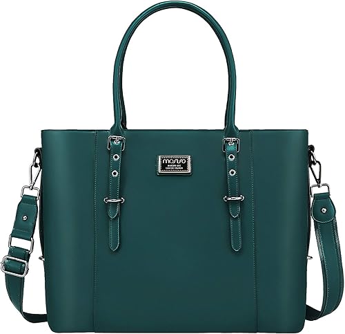 Miniatura 7 de MOSISO - Bolso de piel sintética para laptop Negro, Marrón, Gris, Verde tormenta., Azul celeste oscuro, Coral (Living Coral), Verde (Mint), Azul