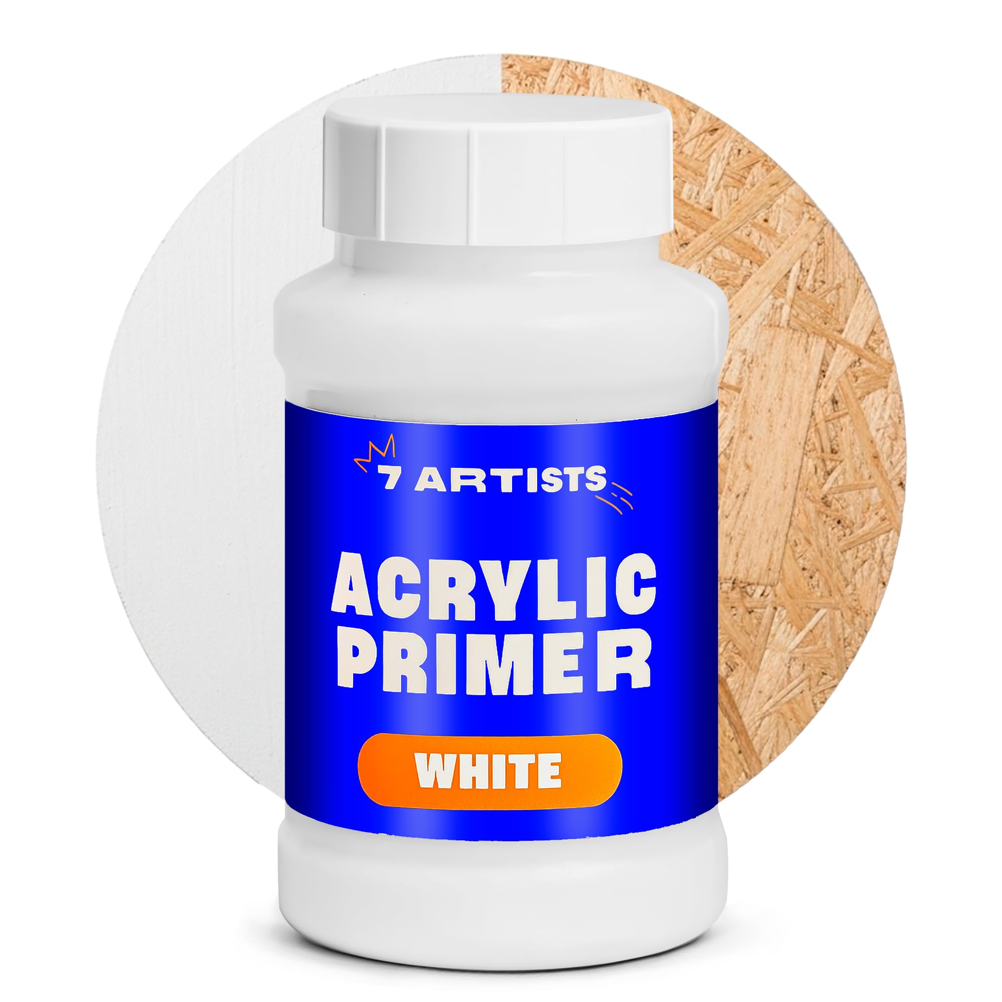 7 Artists White Gesso Primer 500 ml – Acrylic Primer Undercoat for Canvas, Wood and Paper | Artists Gesso for Acrylic Painting, Oil and Watercolour