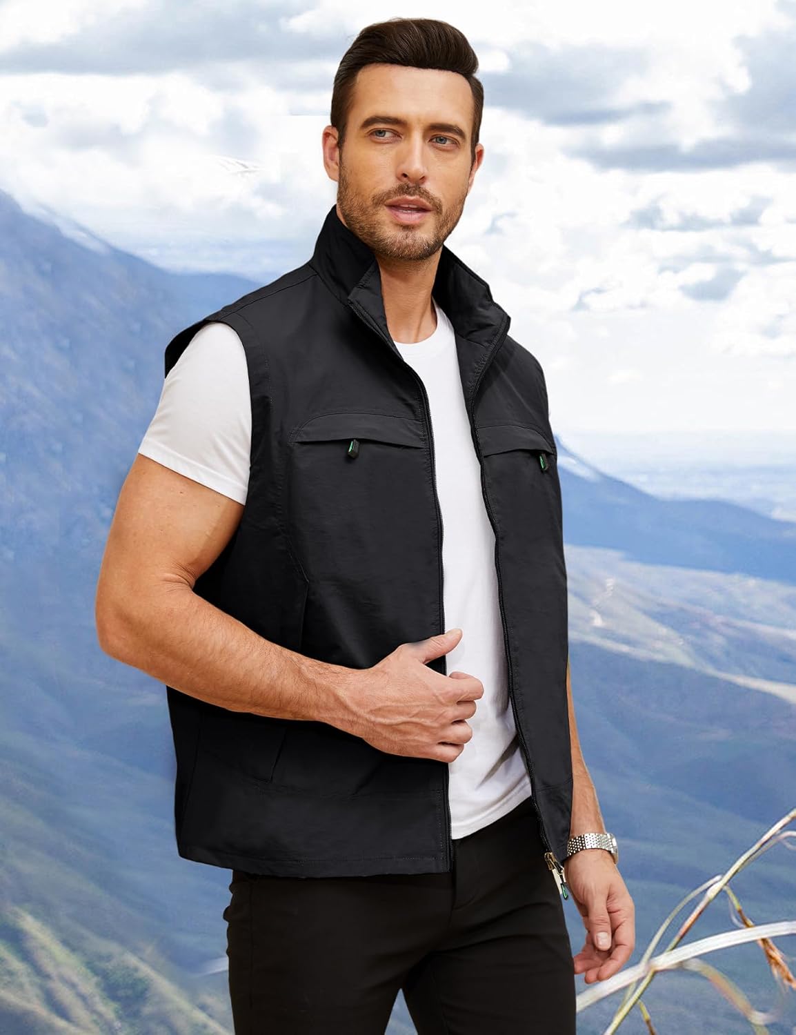 Gihuo Mens Vest Casual Lightweight Vests Summer Sleeveless Jackets for Travel Hiking Fishing - Image 2