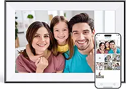 Dragon Touch Moldura digital – Tela sensível ao toque IPS de 10,1 polegadas, tela sensível ao toque WiFi, 16 GB de armazenamento, rotação automática, compartilhe fotos via aplicativo