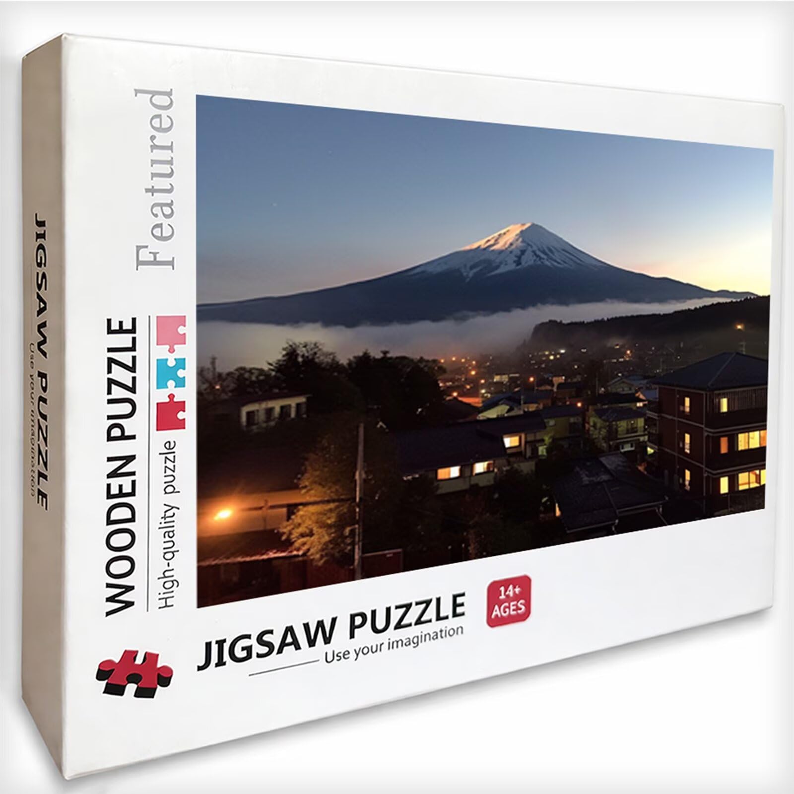 Mount Fuji Puzzle 5000 sztuk dorosłych, Japonia drewniane puzzle z pudełkiem 156 x 105 cm, pomysł na prezent dla mężczyzn i kobiet, zabawa dla dorosłych, do gier rodzinnych, gier wyzwań, wykwintne