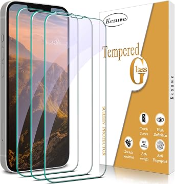 3 Pack Screen Protector for iPhone 13 Mini 5.4 inch Tempered Glass Film, Anti Scratch, 9H Hardness, Ultra Resistant, Bubble Free, Case Friendly, Easy Installation