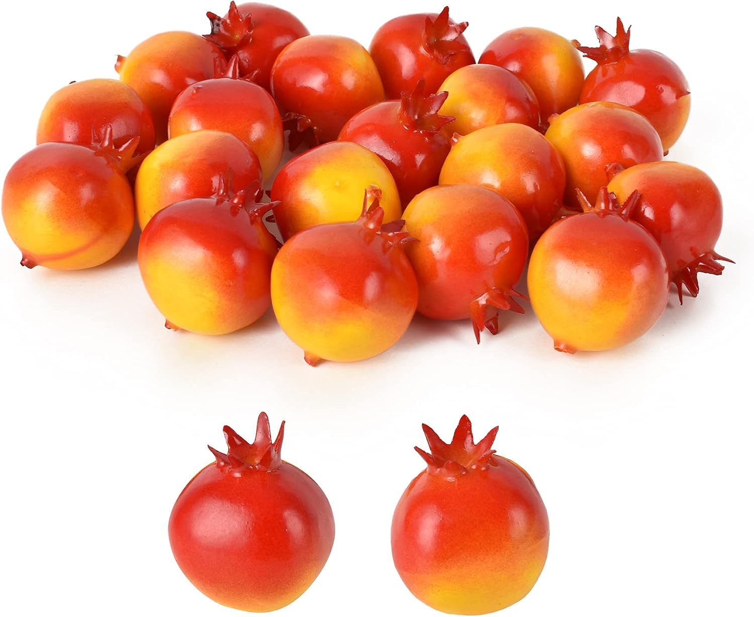 Mini Artificial Pomegranate Fake Fruit Simulation Home Kitchen Party Decorate Emulation Food Teaching Aid Festival Decorations 20PCS
