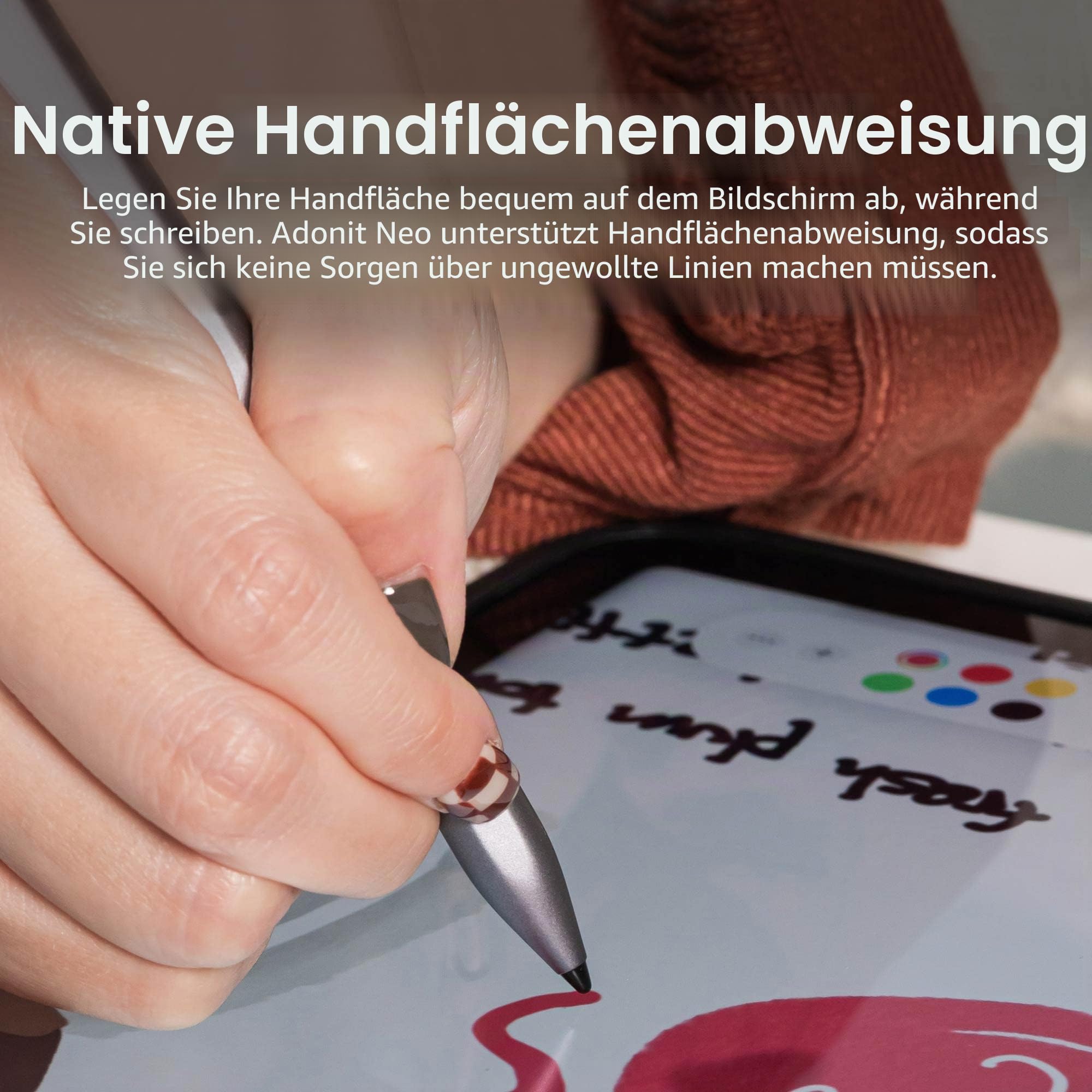 adonit Neo Stylus Apple Digitaler Stift wiederaufladbar Spacegrau