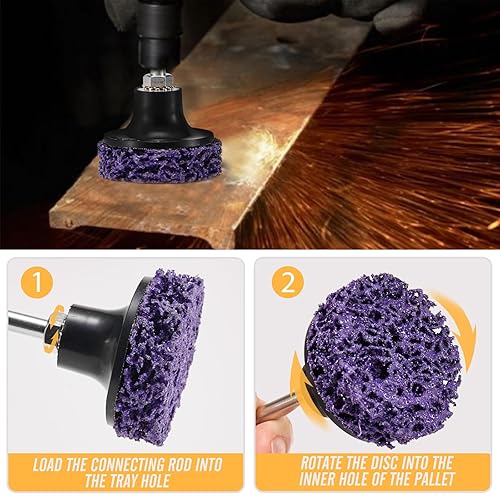 Miniatura 3 de Paquete de 31 discos de tira fácil de cambio rápido de 2 pulgadas para amoladoras angulares, tiras de pintura, limpia soldaduras de eliminación de