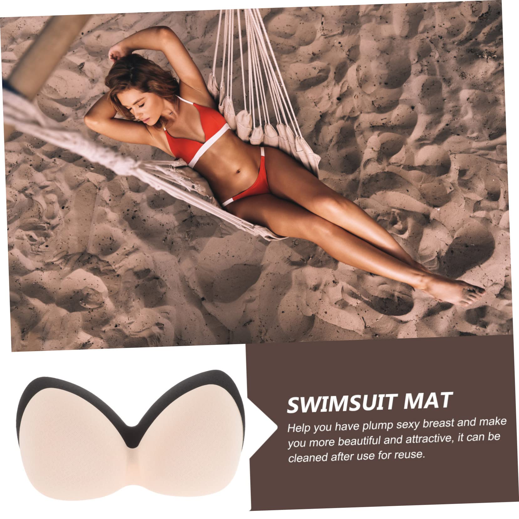 SOIMISS 20piezas Almohadillas De Sujetador Extraíbles Inserciones Pads para Sujetadores Deportivos Compatibles Ropa De Yoga y Trajes De Baño Color Piel