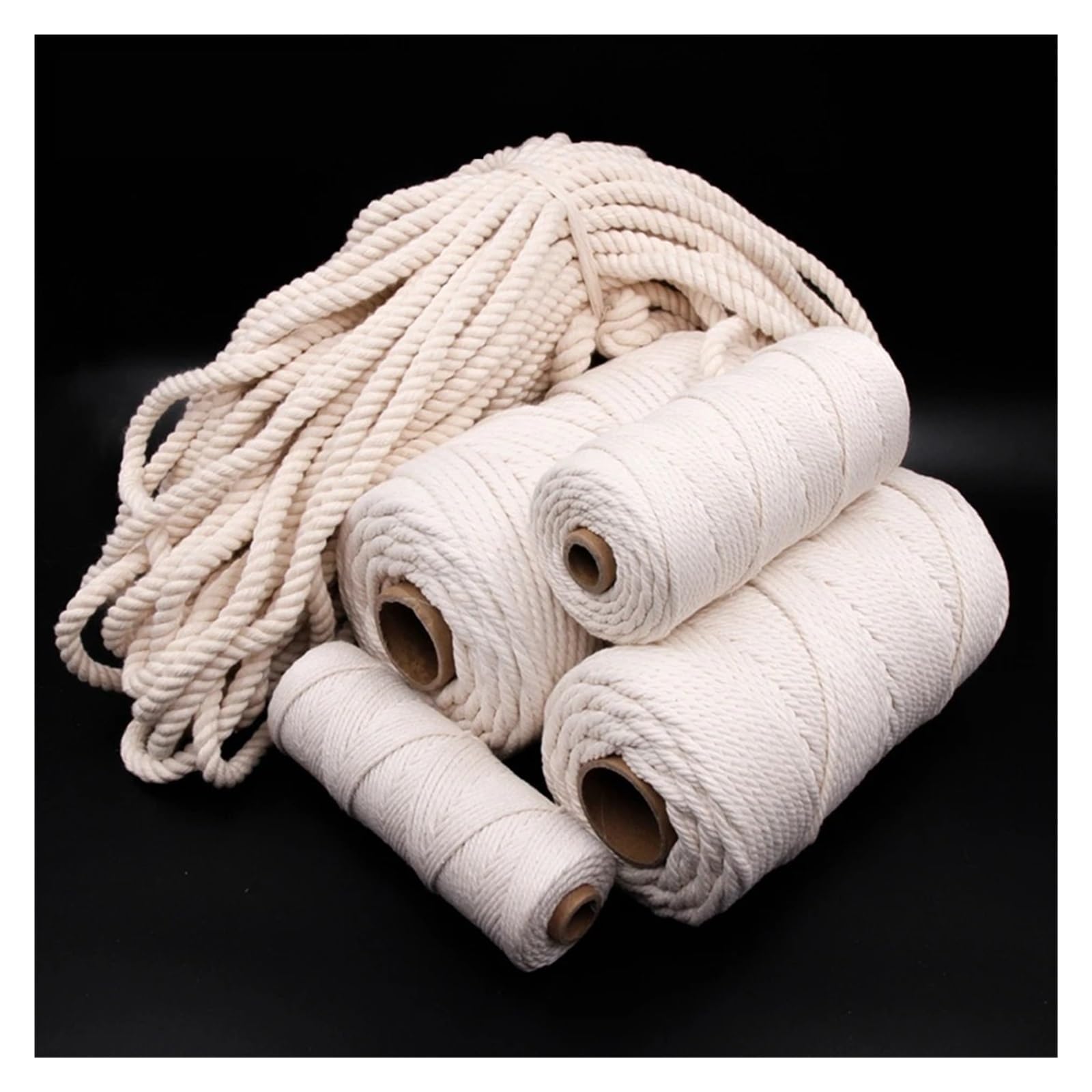 1mm-10mm Cotone Macrame Cavo Corda Stringa FAI DA TE Fatti A Mano Arazzi Naturale 3mm Corda Cucito Boemia Decorazione Della Casa di Nozze