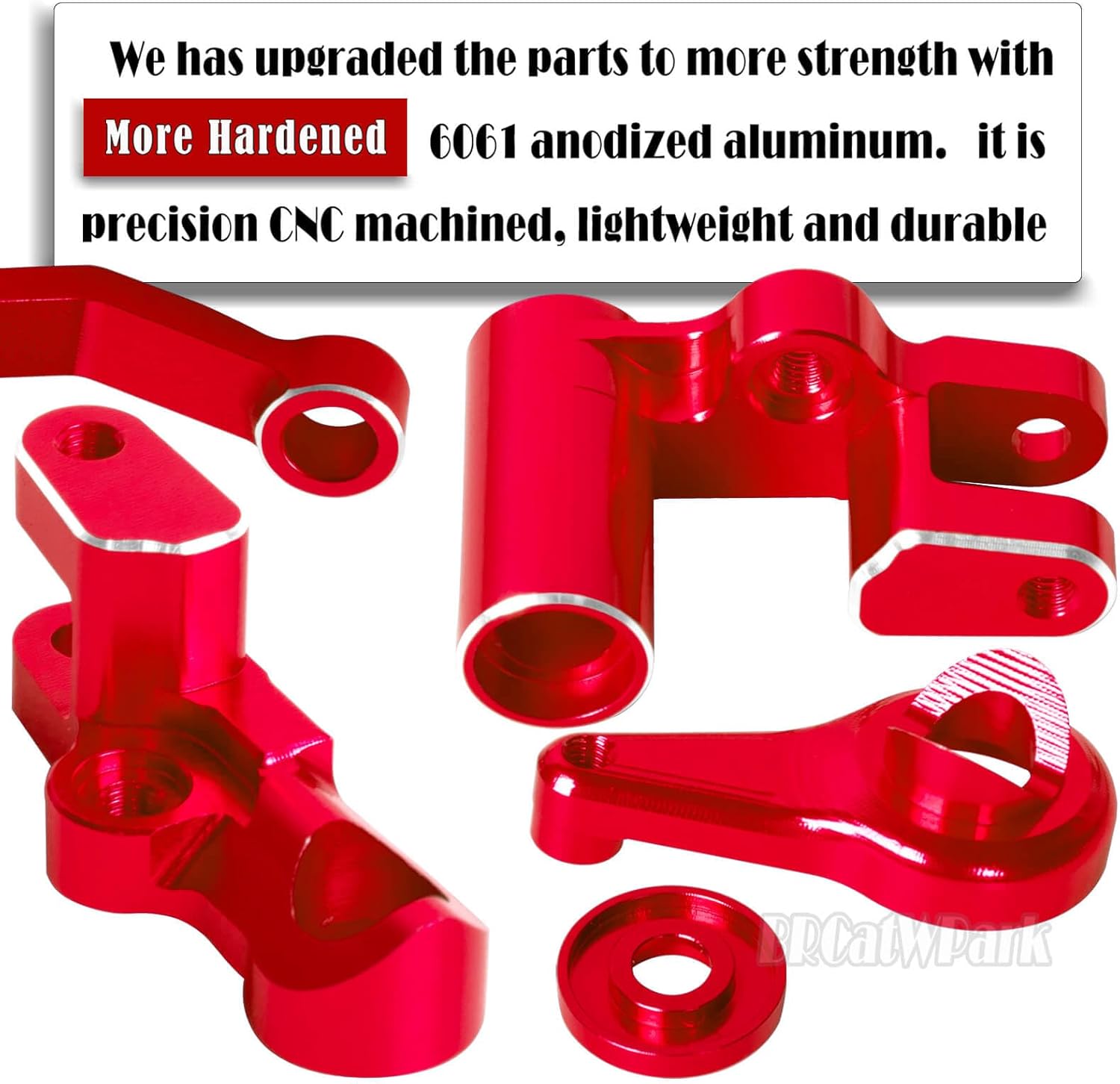 Aluminum Steering Bellcranks Drag Link w/Ball Bearings Upgrades Part for 1/10 Slash 4X4 VXL/Rustler 4X4 VXL/Stampede 4WD VXL,RC Servo Saver Set Hops up,RC Servo Saver Set Hops up,Red