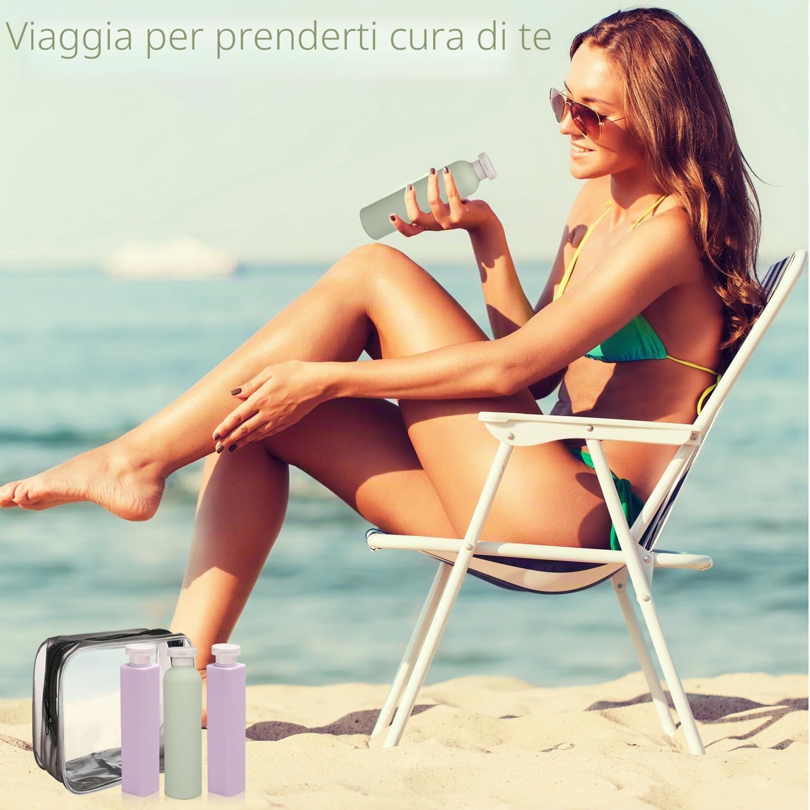 Flaconi da Viaggio set da Viaggio Riutilizzabileda 4 Pezzi Facile da Perdere 260ml/250ml Facile da Riempire Boccette da Viaggio può Essere Riempito con Shampoo gel Doccia Lozione