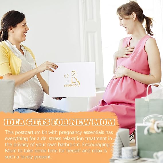 New Mom Gifts, 11PCS New Mom Care Package After Baby, Baby Shower Gifts for Mommy To Be, Gift For Expecting Mother, Pregnancy Gift Basket Essentials, First Time Mothers Day Birthday Gift for Women