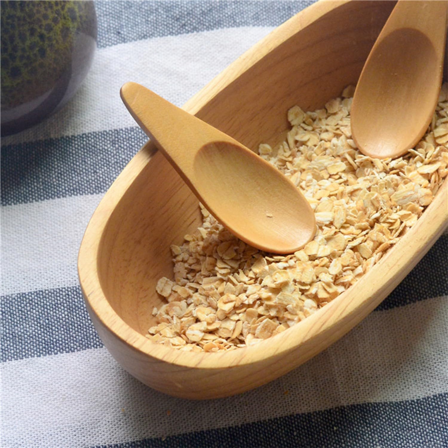 Lot De 4 Cuillères En Bois Miniatures - Pour Sel, Sucre, Thé Ou Café - Style Rétro Mignon