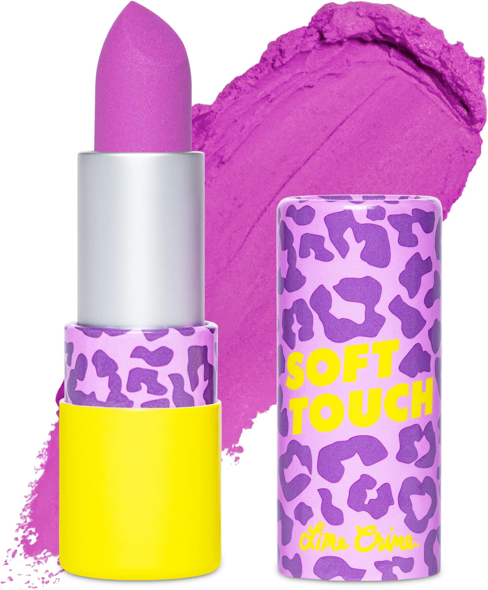 Lime Crime Soft Touch Comfort Matte Lipstick, Disco Down (Bright Magenta) - Flirty Retro Shades - Full-Coverage Long Lasting, Lip Lining & Soft Formula for All-Day Wear - Talc-Free & Paraben-Free