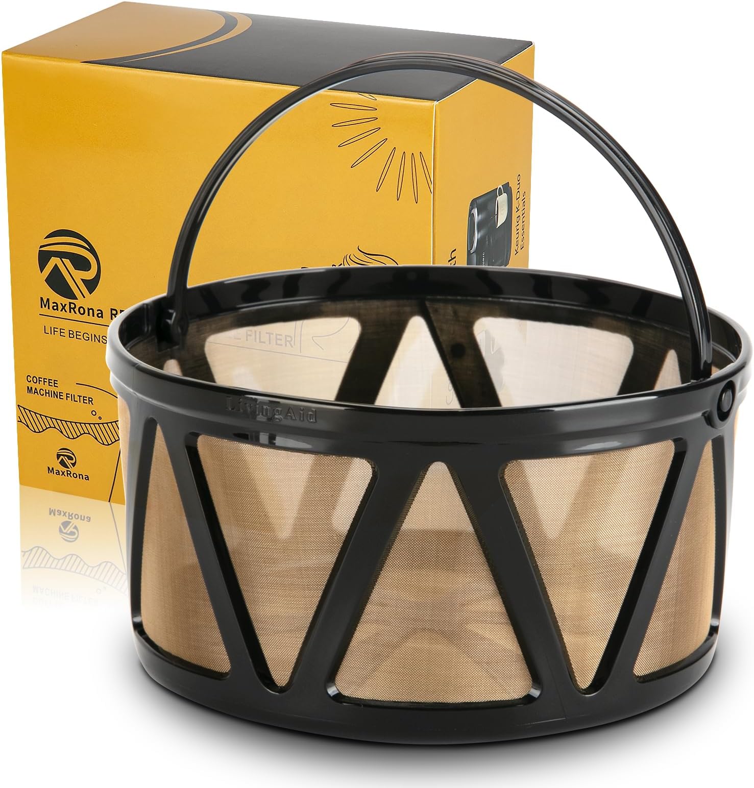 MaxRona Reusable Coffee Filter for Keurig Duo Gold Tone