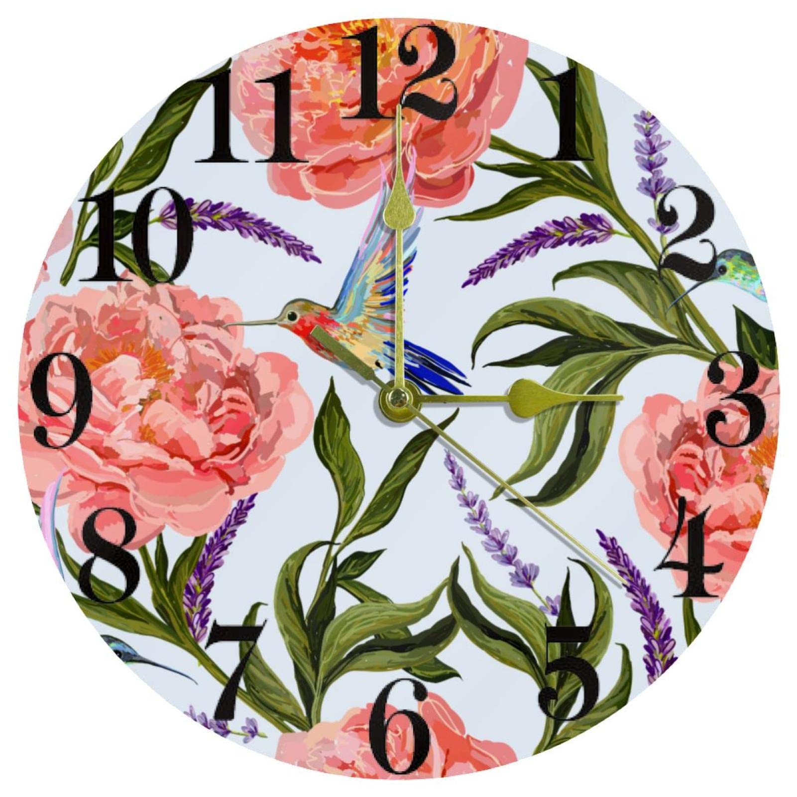 Horloge murale à quartz silencieuse fonctionnant à piles pour maison