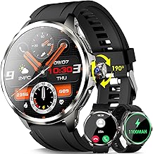 YYKY Reloj Inteligente 4G LTE, 1.75" AMOLED Smartwatch 3GB+32GB con 2MP Cámara, GPS, WiFi, Podómetro, Videollamadas, Frecuencia Cardíaca, Presión Arterial, Sueño,1100 mAh Reloj Deportivo para Hombre