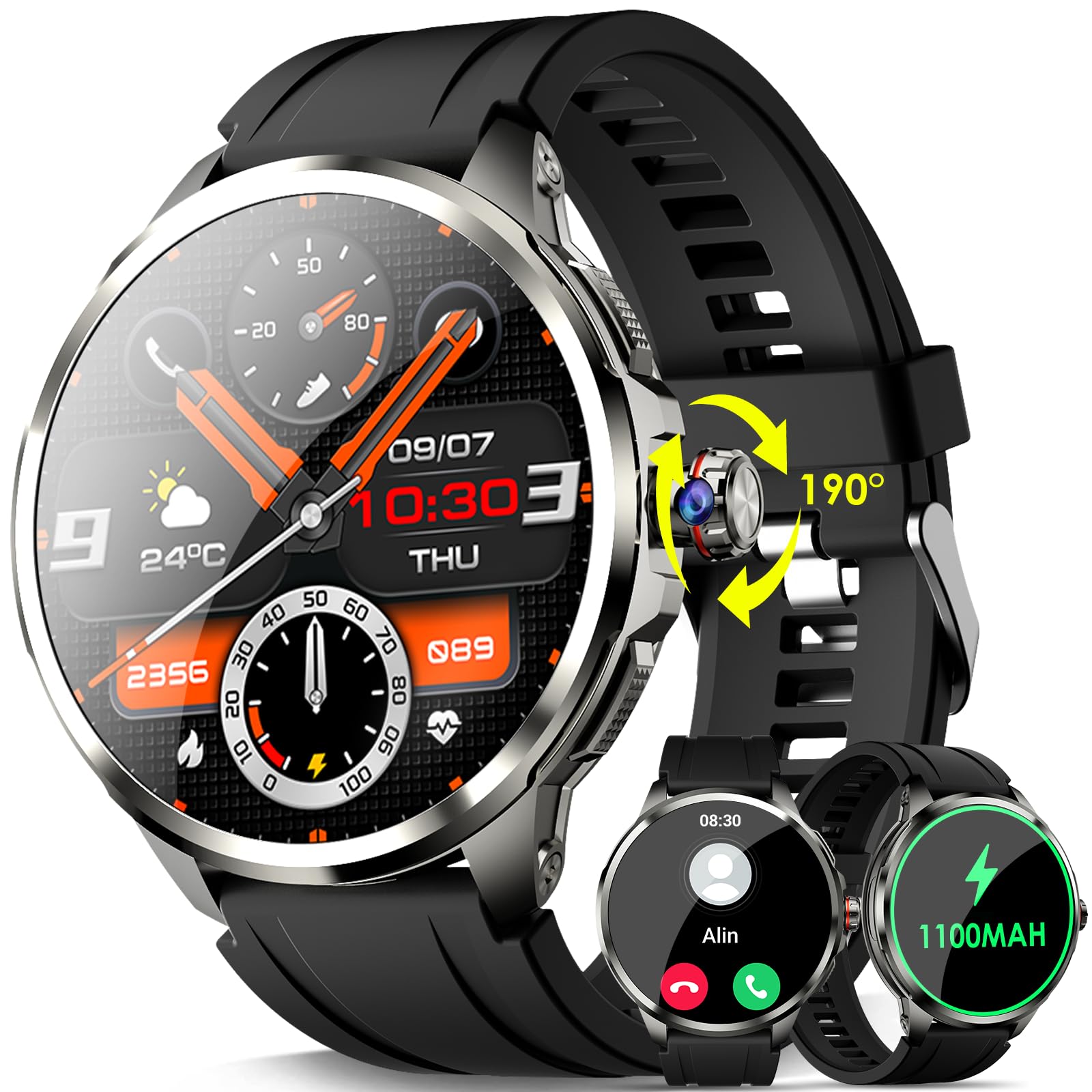 Orologio Intelligente 4G Con Slot SIM - Schermo 1.92", Chiamate, SMS, Monitoraggio Cardiaco, Giochi, Unisex