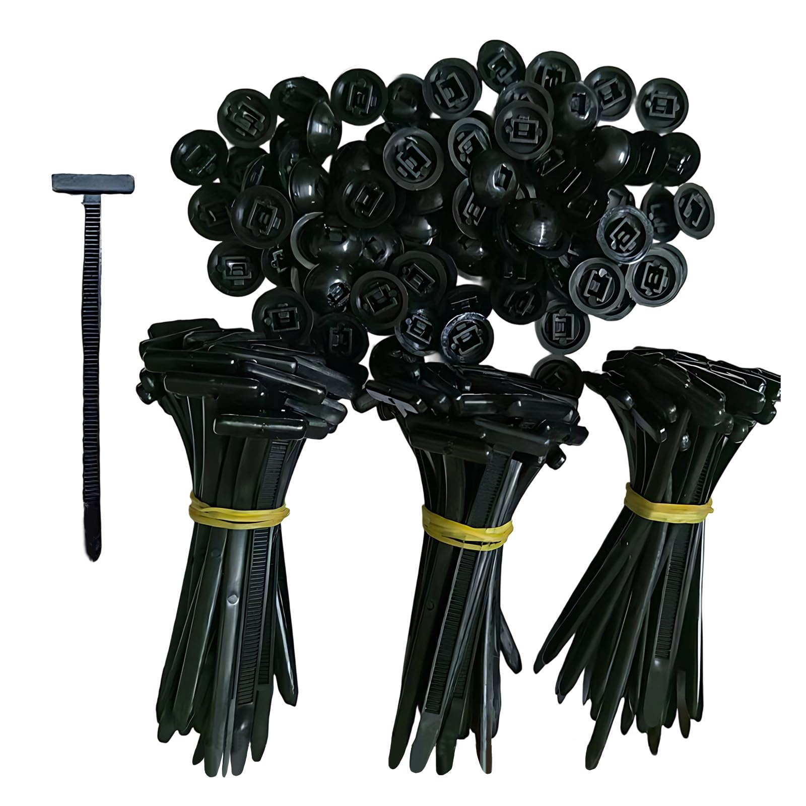 120 Pcs Cable Tie Buckle, Nylon Universal Cable Tie Buckle, Universal Self-Locking Zip Tie Clips