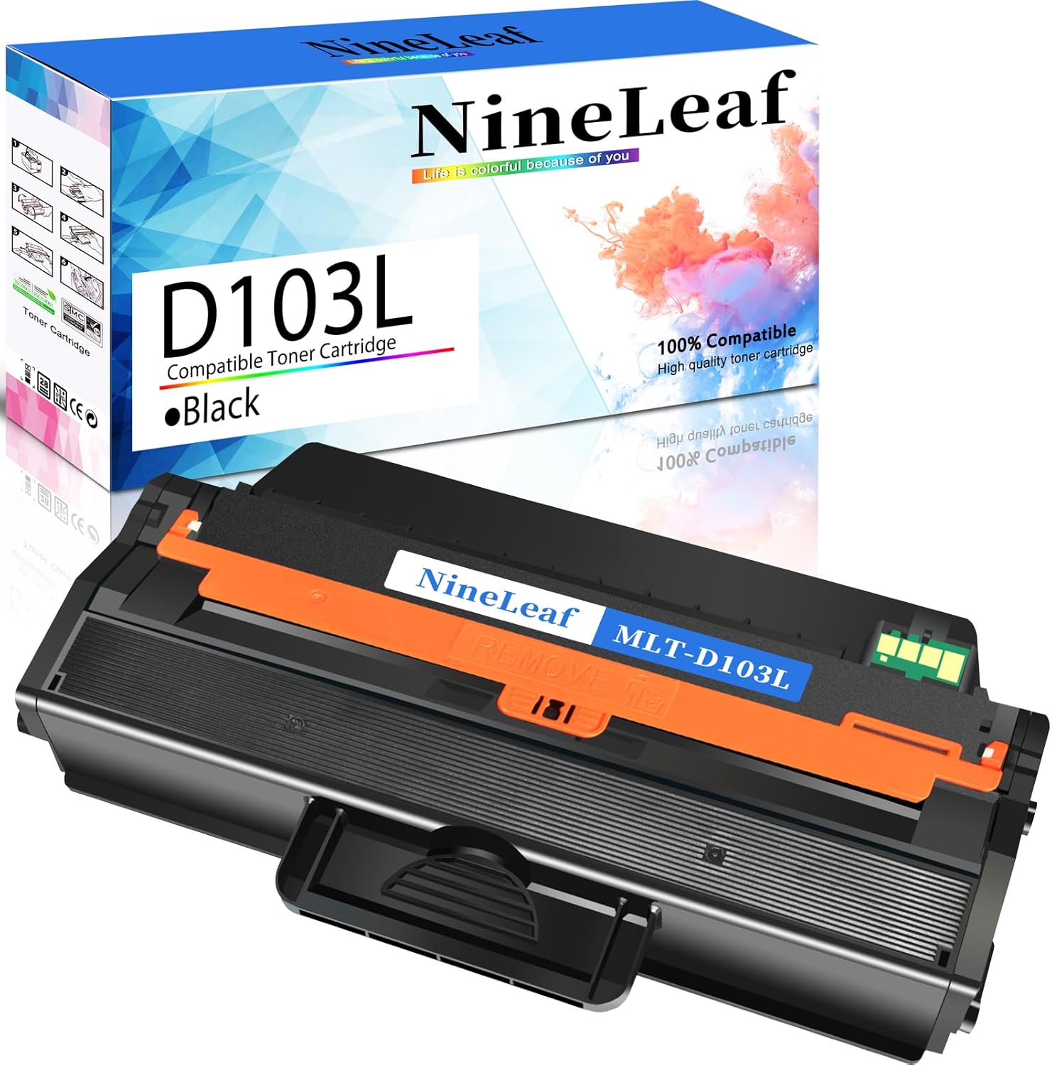 NineLeaf Compatible High Yield Toner Cartridge Replacement for MLT-D103L ML-2950ND ML-2955DW ML-2955ND SCX-4729FD SCX-4729FW Laser Printers (Black, 1 Pack)