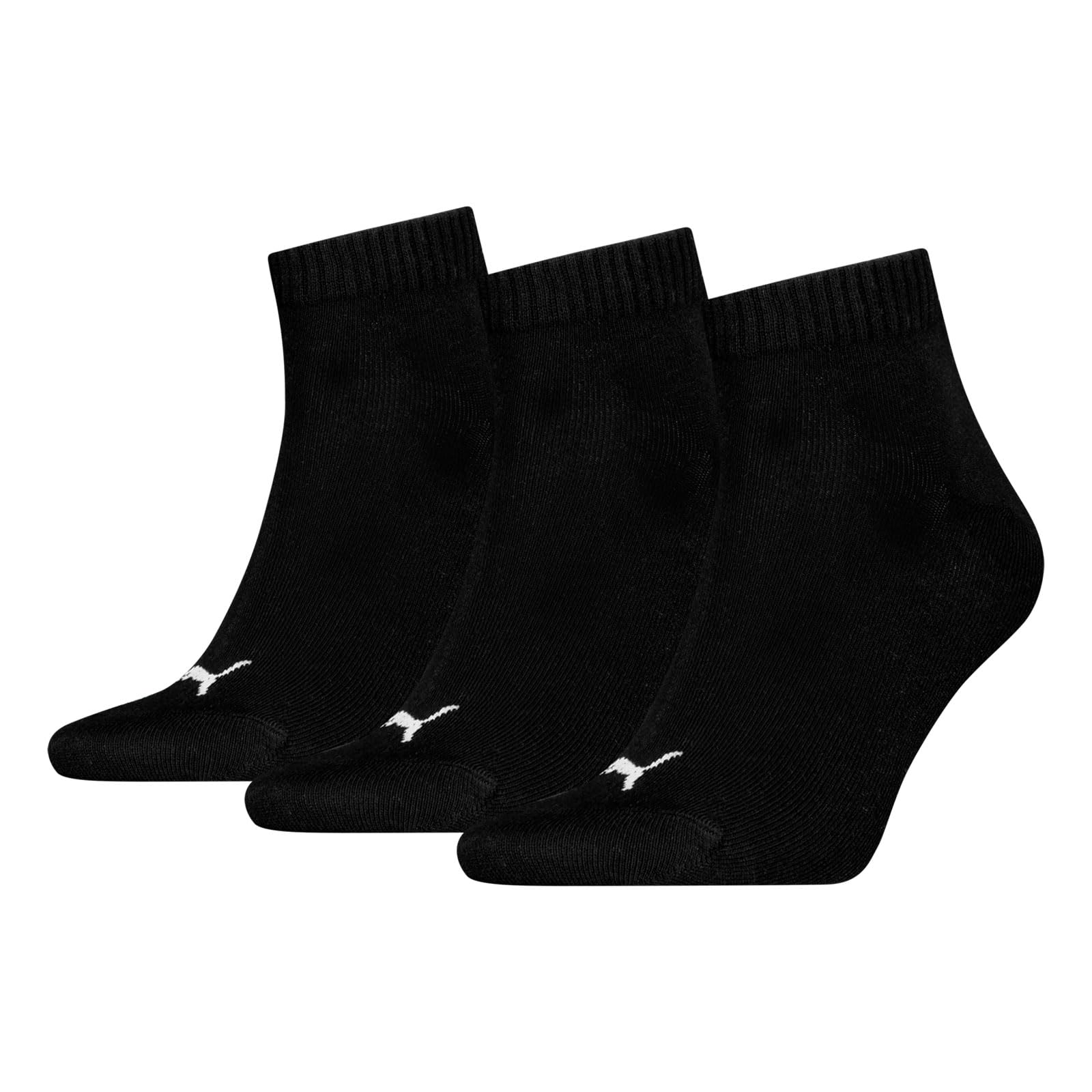 PUMA Men's Quarter Sock (3 Pairs), Black, 6-8 UK