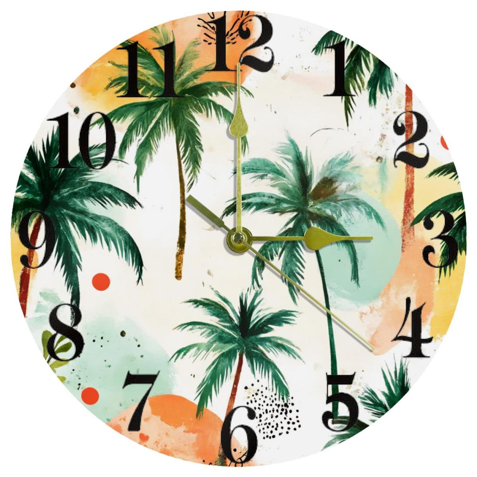 Horloge murale silencieuse quartz sans tic-tac pour sommeil et bureau