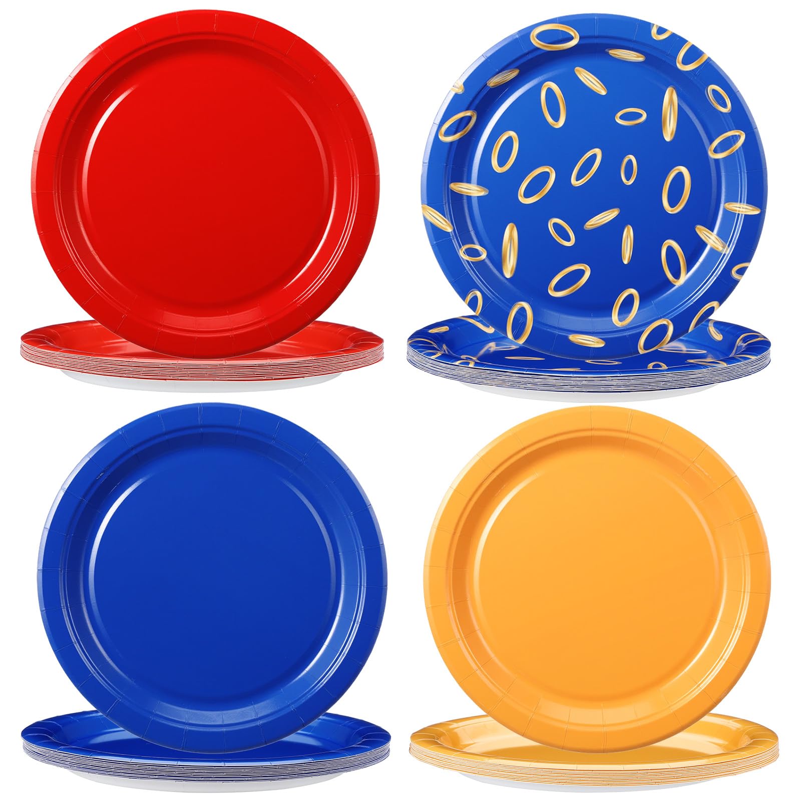 Assiettes jetables solides bleues Mimorou pour éviter la vaisselle cassée aux anniversaires