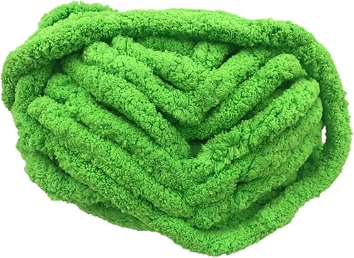 Miniatura 8 de Hilo de felpilla gruesa para manta, color verde, 4 libras, hilo de poliéster súper suave, grueso, esponjoso, estilo chenilla, paquete de 8 unidades