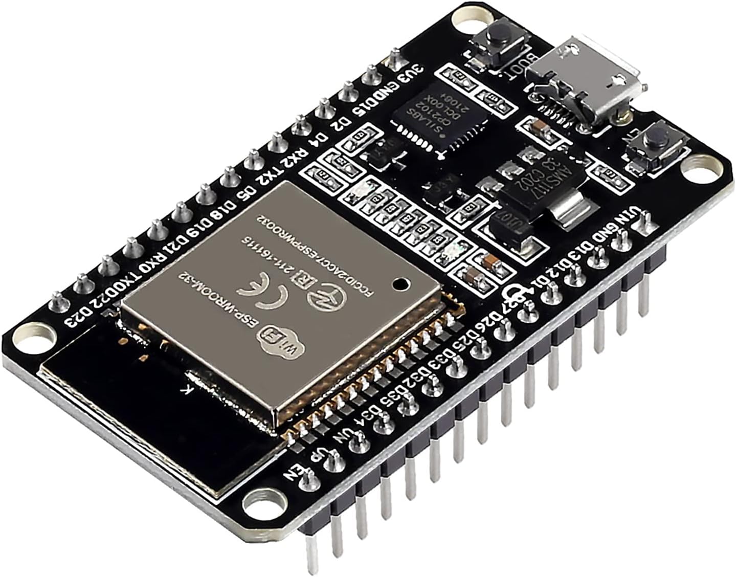 6Pcs ESP32 ESP-WROOM-32 Development Board ESP32S 2.4GHz Dual-Core WiFi Bluetooth Microcontroller