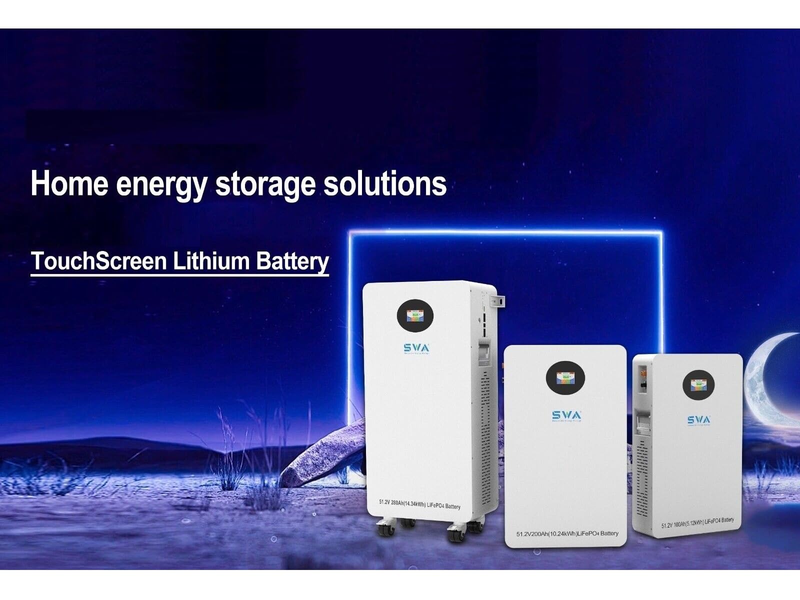 Lifepo4 - Memoria solar (10,24 kWh 200 Ah, 14,34 kWh 280 Ah, litio, 48 V, 51,2 V, con pantalla táctil (memoria 14,34 kWh 280 Ah)