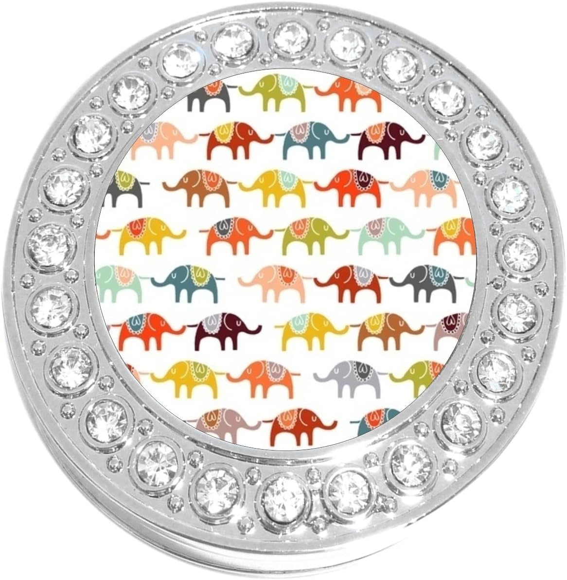 NewCharms Colorful Elephants Purse Hanger with Bling - Keeps Your Bag Off The Floor and Folds to Fit in Your Handbag