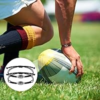 Vista 5 de Pulsera de cuerda deportiva trenzada ajustable con decoración colgante de fútbol para mujeres, jugadores de equipo, Metal Plata