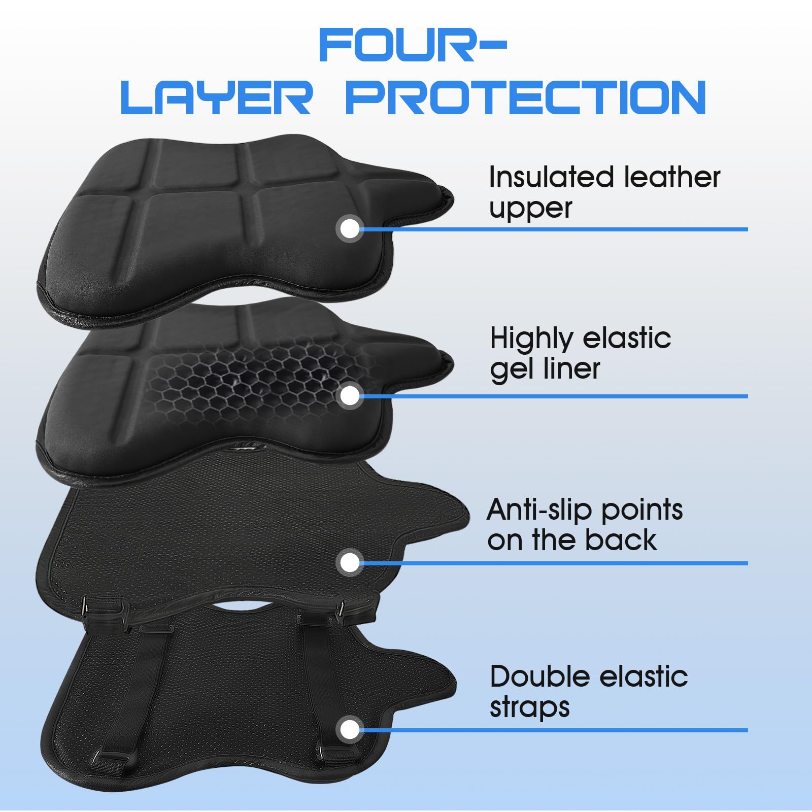 Amazon | Bompro オートバイシートクッション ジェル3Dハニカム衝撃