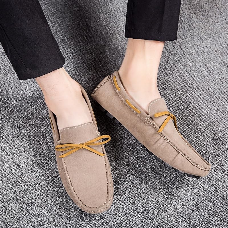 Men's Loafers Suede Vamp Driving Style Loafer Boatshoes Anti-Slip Flexible Comfortable Party Slip On3