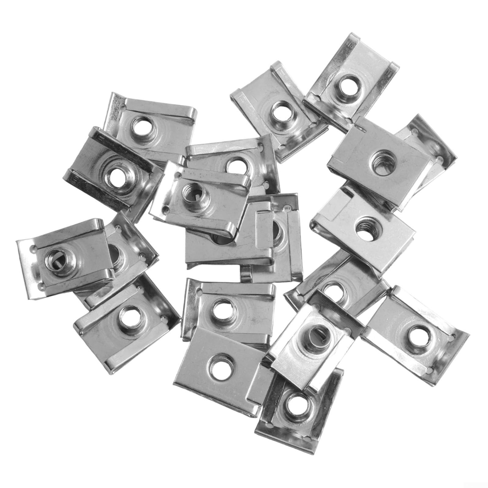 20 dadi per camino, clip a forma di guglia, dadi a U, fissaggio per pannello M5, M6, M8, resistenti, in metallo zincato, dadi di fissaggio (M5)