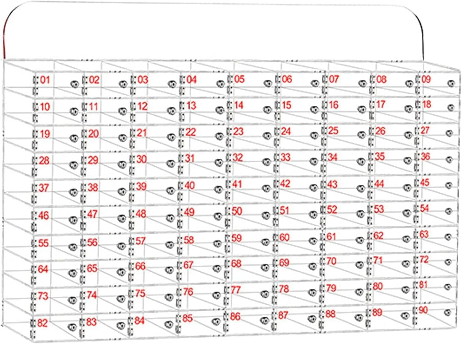 Mobile Phone Storage Box Transparent Acrylic Mobile Phone Security Locker with Key,Clear Acrylic Cell Phone Storage Locker with Door Locks & Keys, Wall-Mounted Cabinet for Classroom & Office