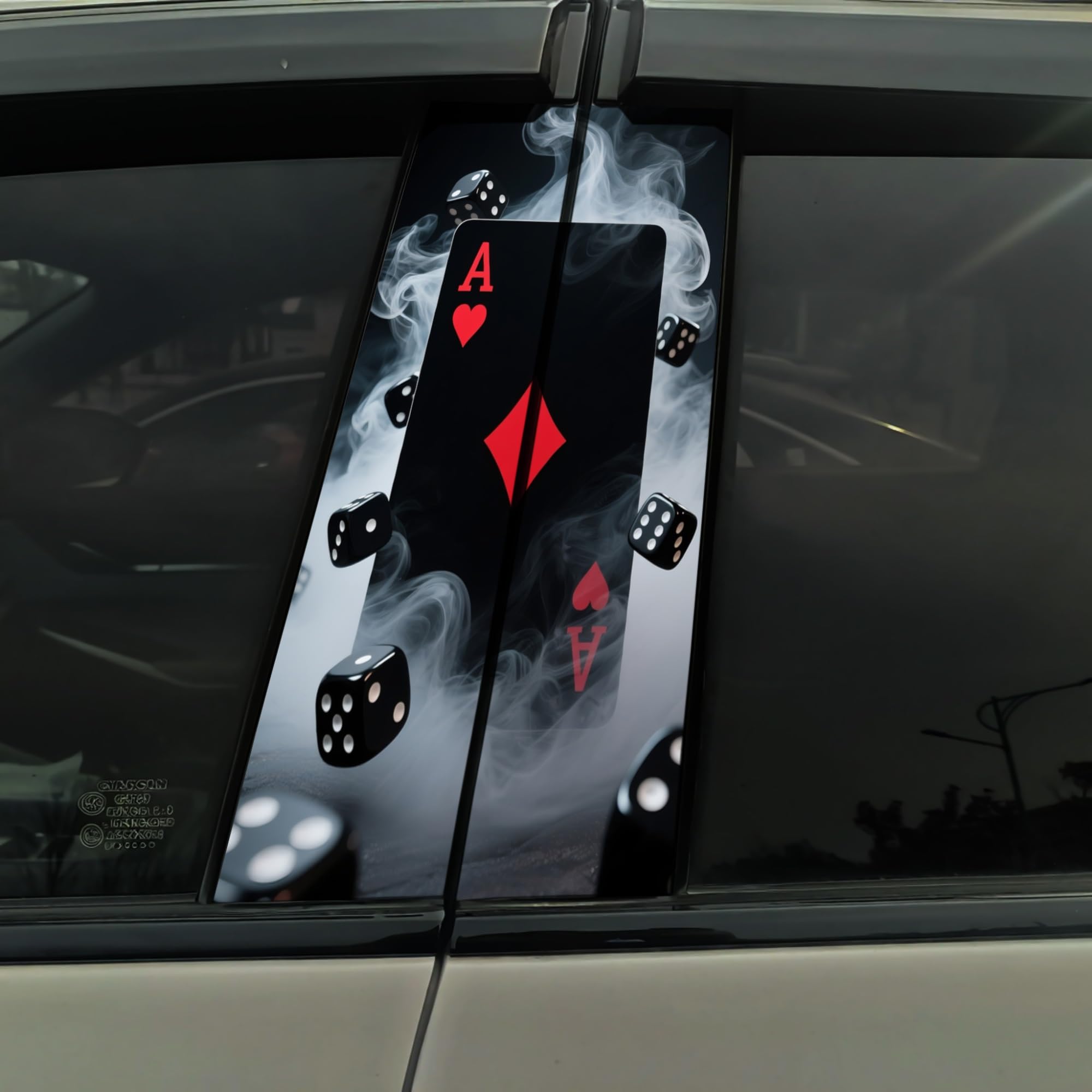 2PCS Car B-Pillar Stickers Decals Set Vinyl Auto Decal for SUVs/Trucks/Vans Waterproof Sun-Proof Scratch Cover(Red)