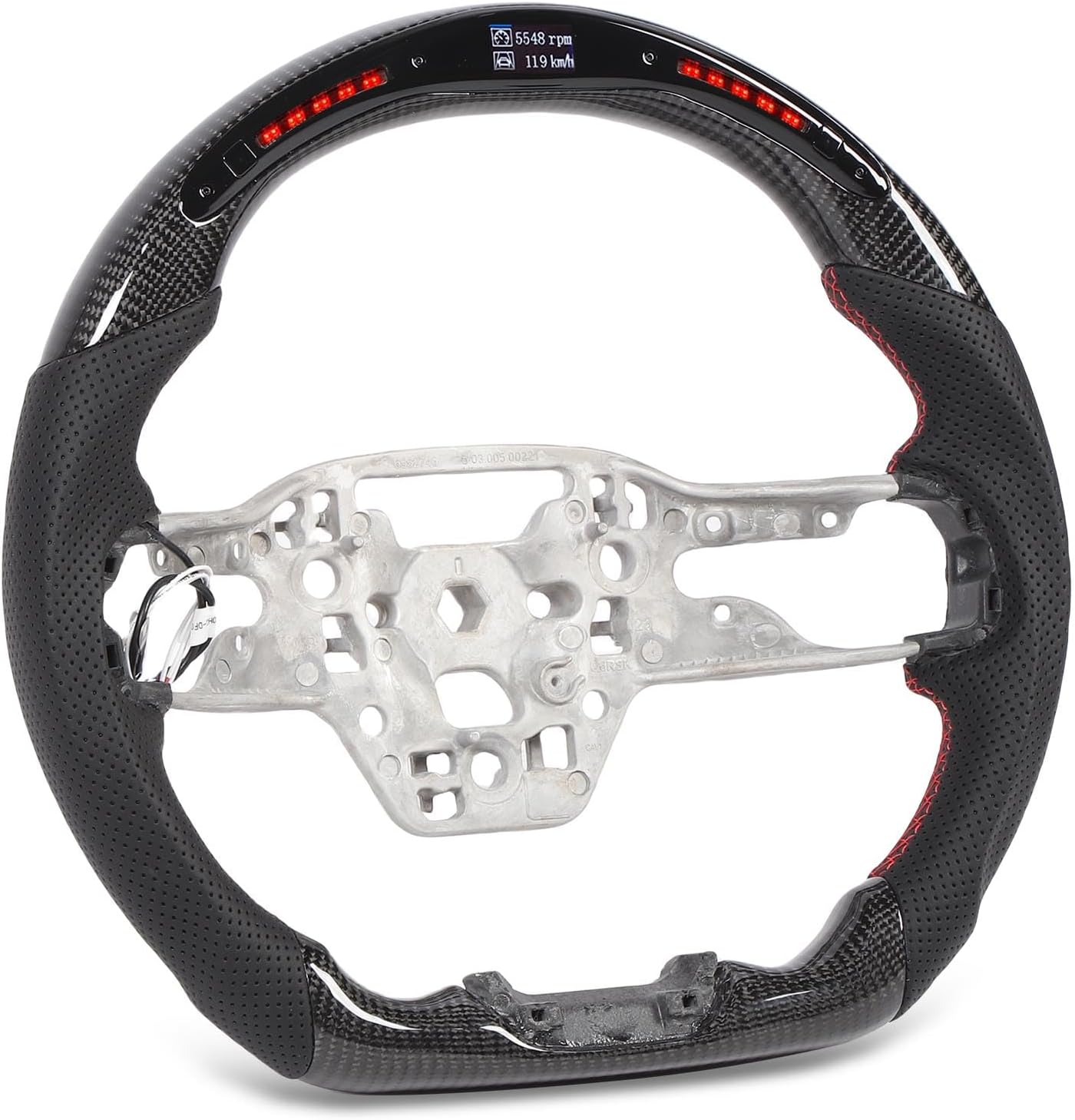 Srliya LED Display Shift Lights Carbon Fiber Steering Wheel Replacement For 2024+