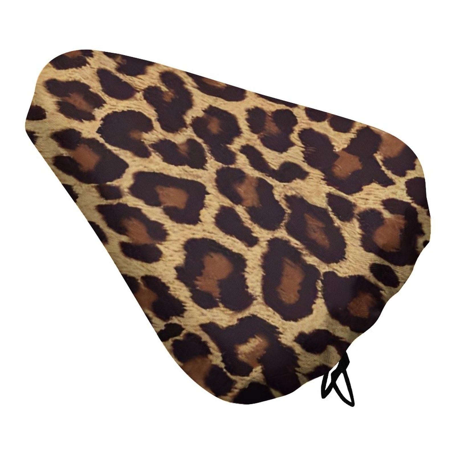 Coprisella Bici Impermeabile, Stampa Leopardata Sella Bici Comoda,Sella Mtb Regolabile, Bicicletta Coprisedile con Fibbia a Molla, Coprisella Bicicletta Adatto alla Maggior (Marrone,2 pezzi)