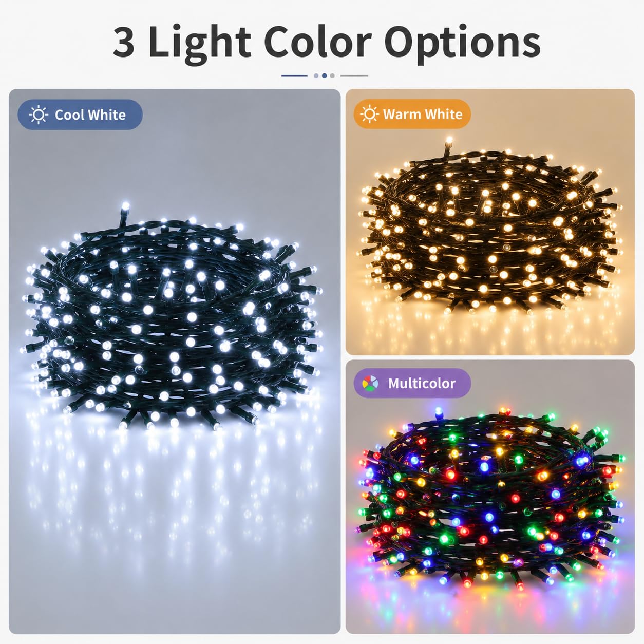 Solar Lichterkette Aussen LED Solarlichterkette 20-100M, 8 Modi Lichterketten IP67 Wasserdicht Außen Wetterfest Solar Lichterkette Camping Patio Party Grillen (Kaltweiß,1000 LEDs: 100M)