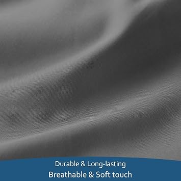 Moonsea Air Mattress Queen Sheet Set Deep Pocket Queen Sheets - 4 Piece Bed Sheets Queen Size Fade Resistant Fits 16in to 24in Pillow Top Air Bed Mattress - Grey