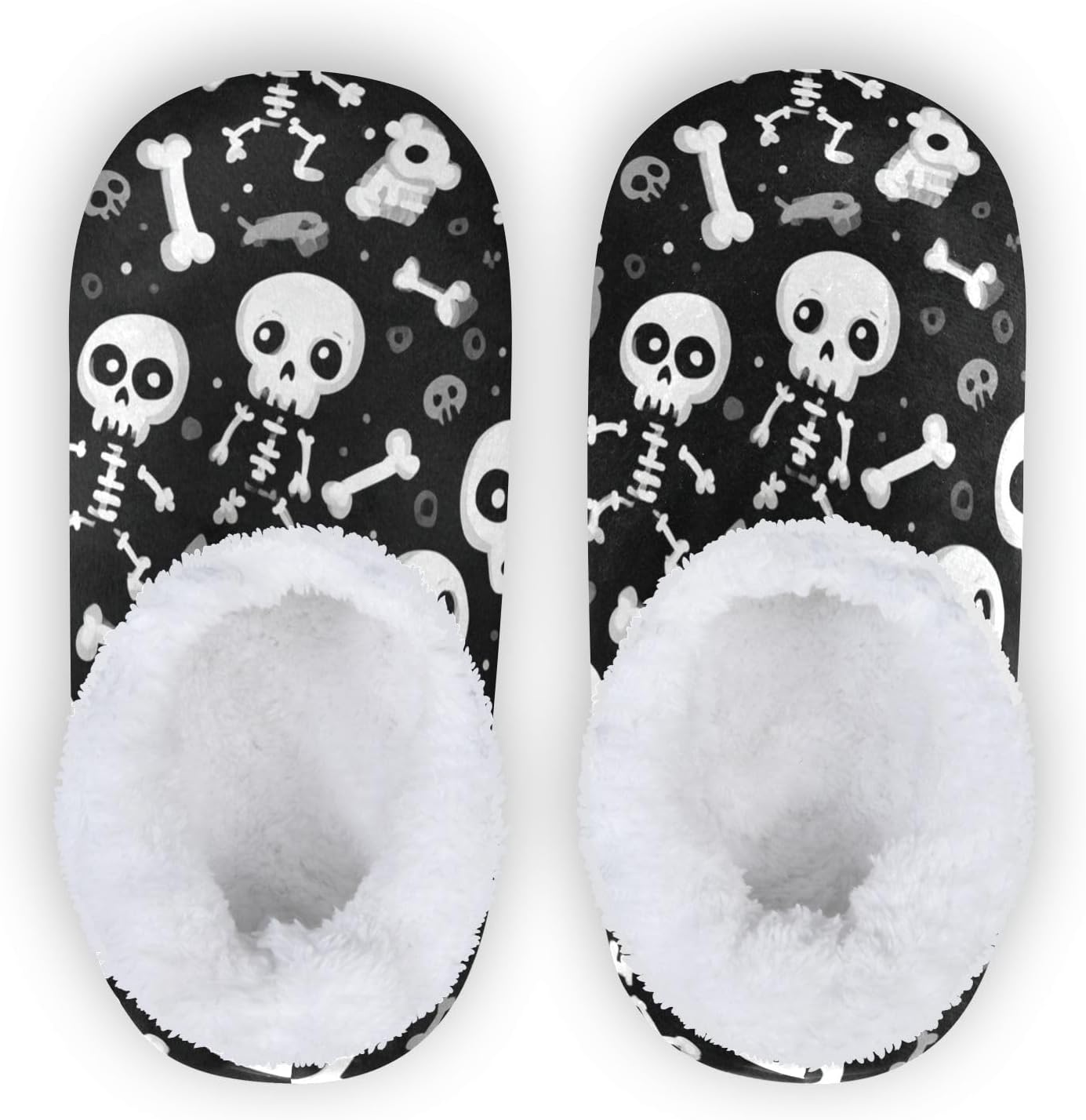 Boccsty Christmas Boys Girls House Slippers Halloween Skeleton Kids toddler Home Shoes Winter Indoor shoes XS-S